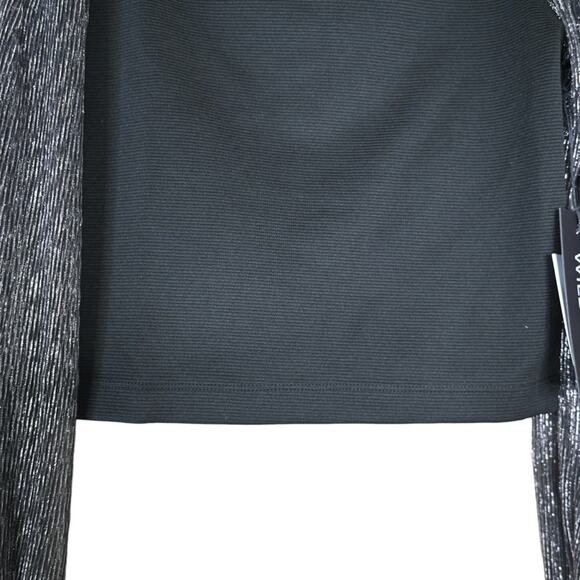 Wildfox Womens M Benicia Long Sleeve Top in Black NEW - Picture 4 of 13